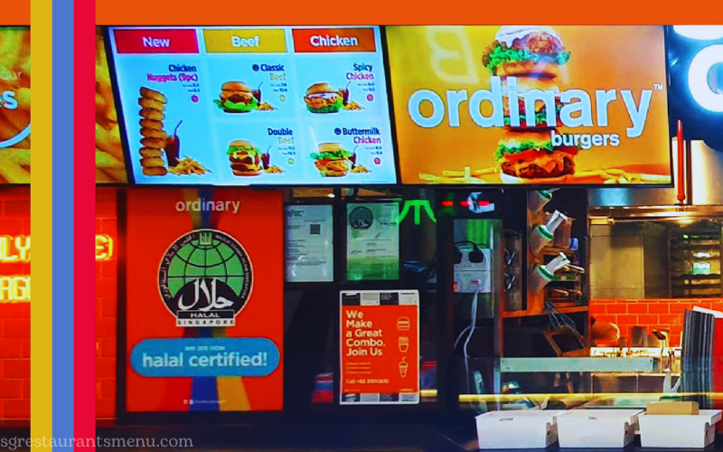 Ordinary Burgers Menu Sg