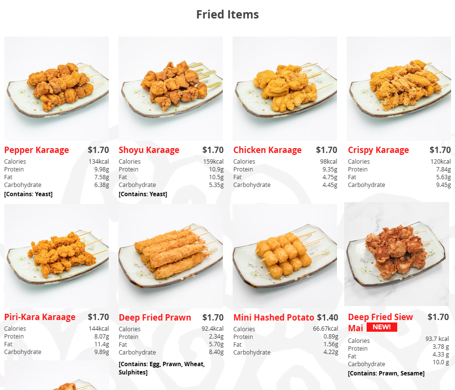 Tori Q Fried Items