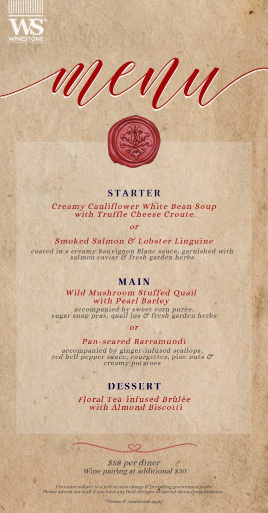 Winestone Menu Mother's Day